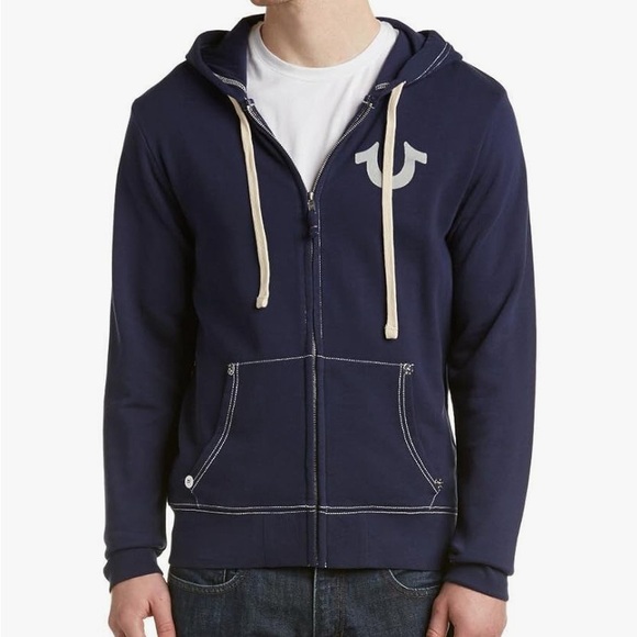 True Religion Other - True Religion Logo Zip Hoodie 3XL